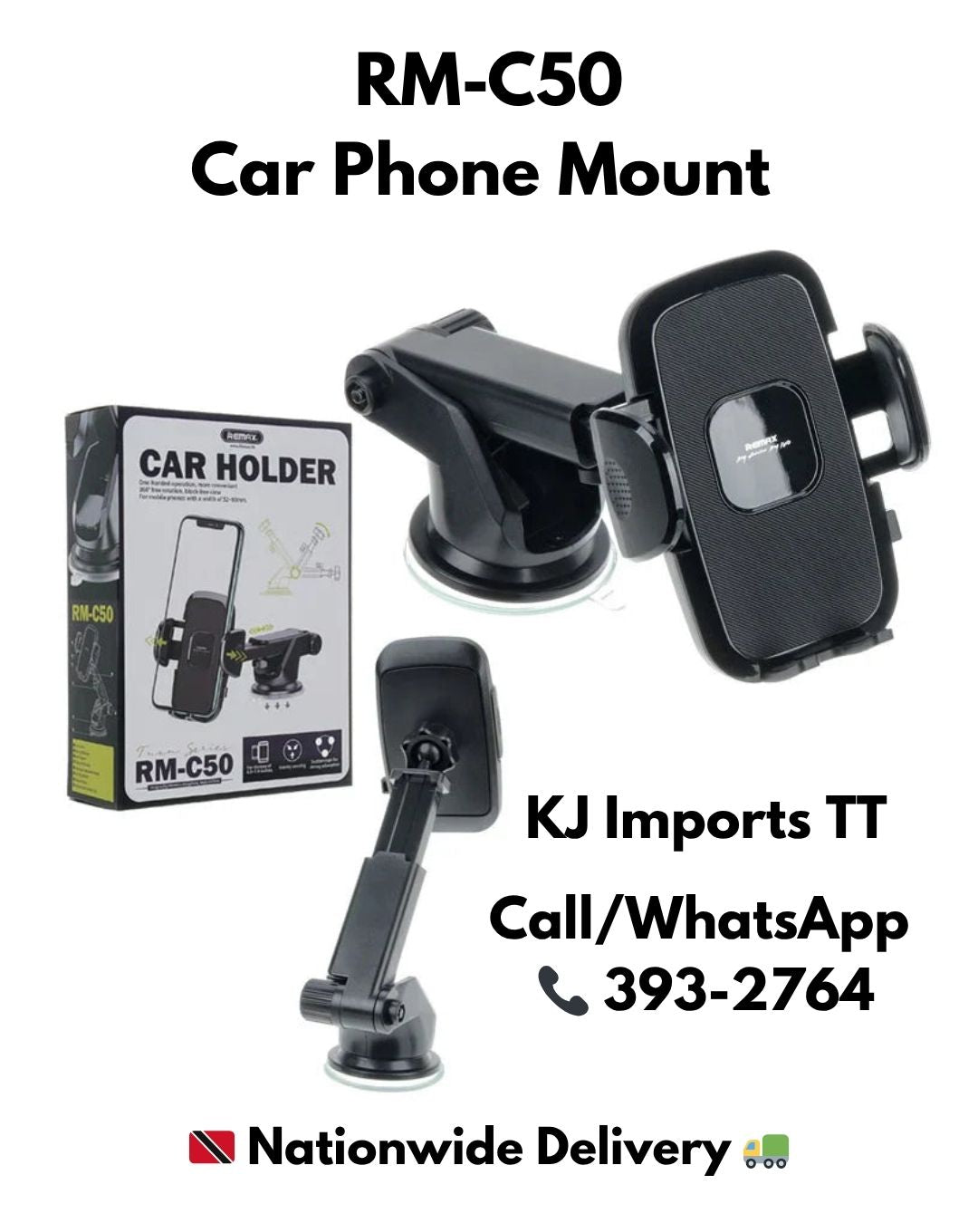 Car Phone Holder for Dashboard/Windshield (RM-C50)