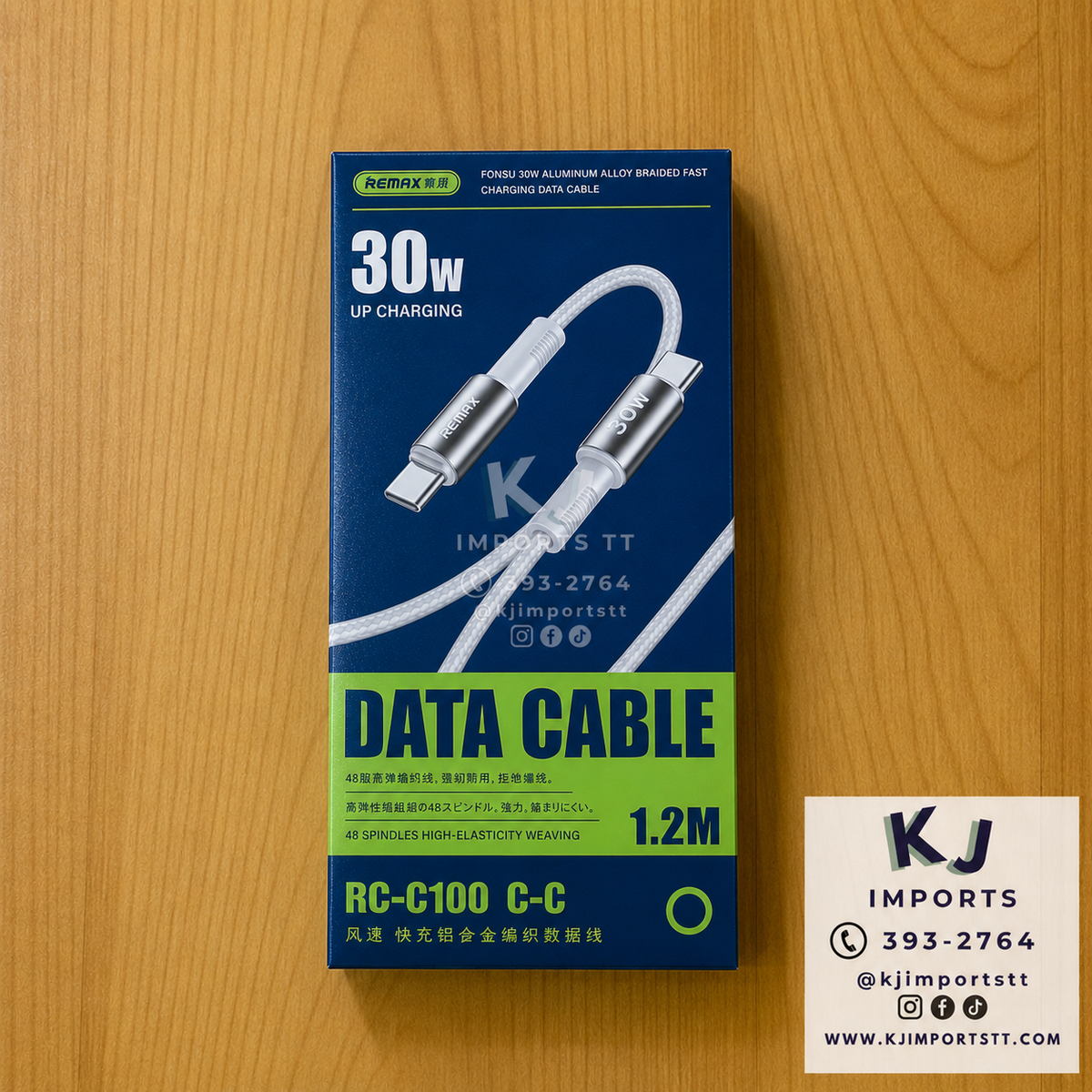 1.2M Braided Charging Cable 30W (USB-C to C) RCC100