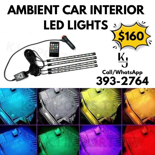 Car Interior RGB LED Lights (with Remote Control)