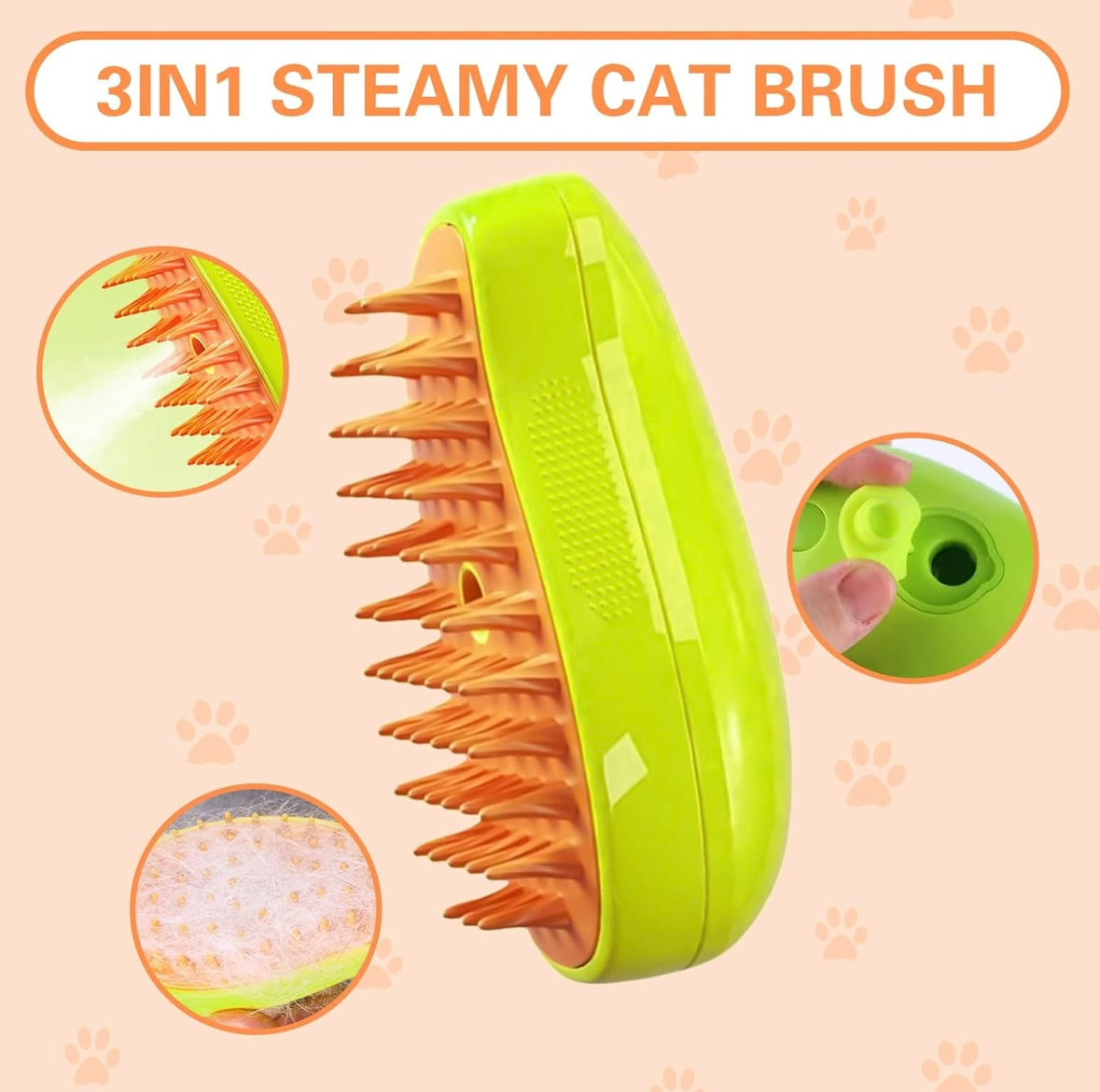 PET HAIR BRUSH WITH MIST SPRAYER