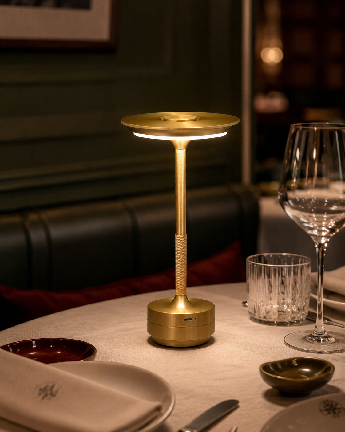 Gold Metal Touch Control LED Lamp