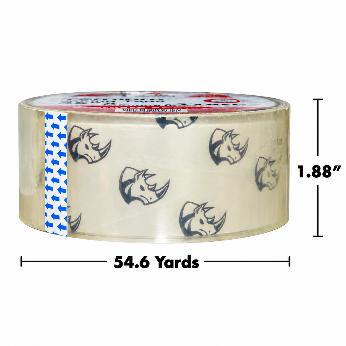 RhinoPack Premium Clear Packing Tape - 1.88” x 54.6 Yards
