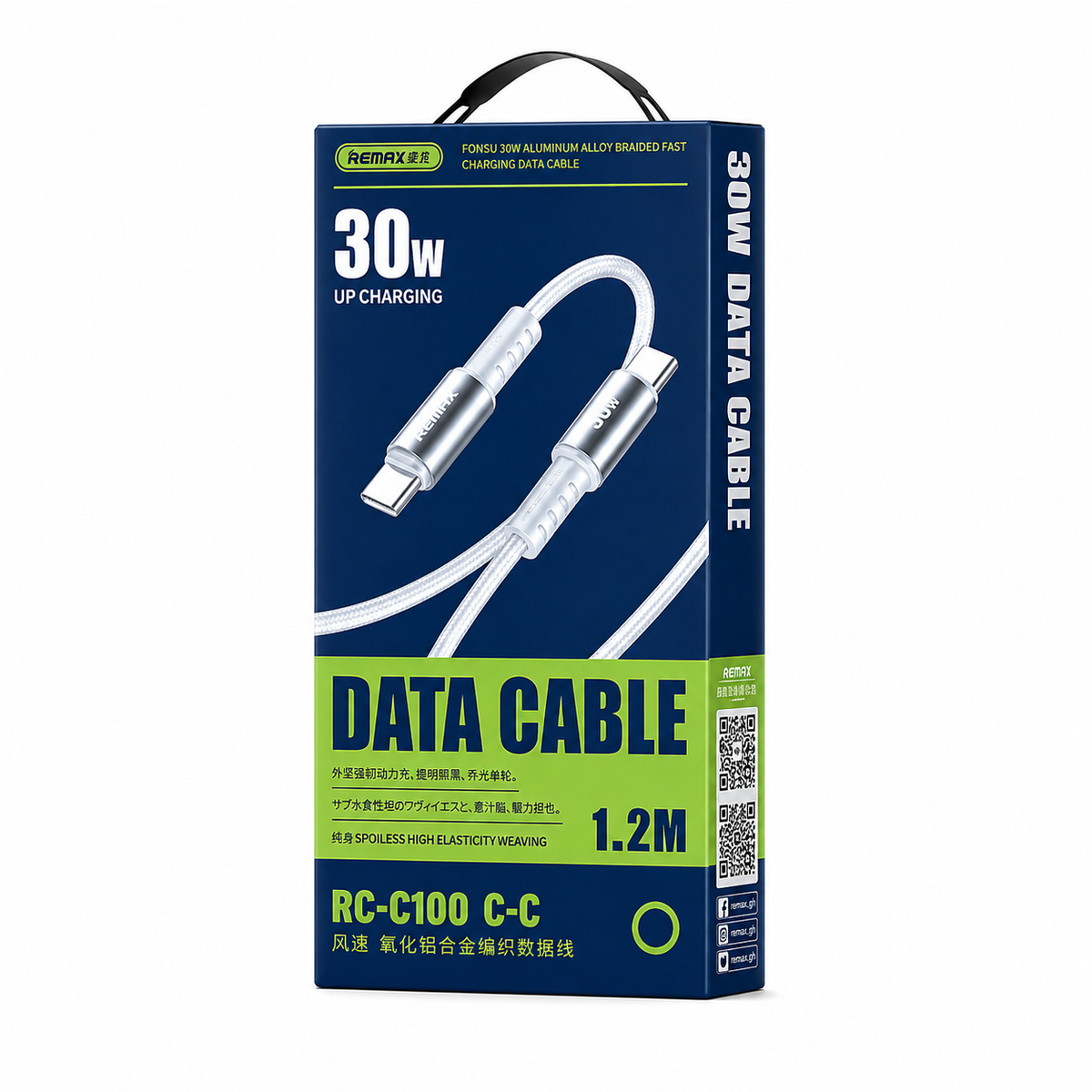 1.2M Braided Charging Cable 30W (USB-C to C) RCC100