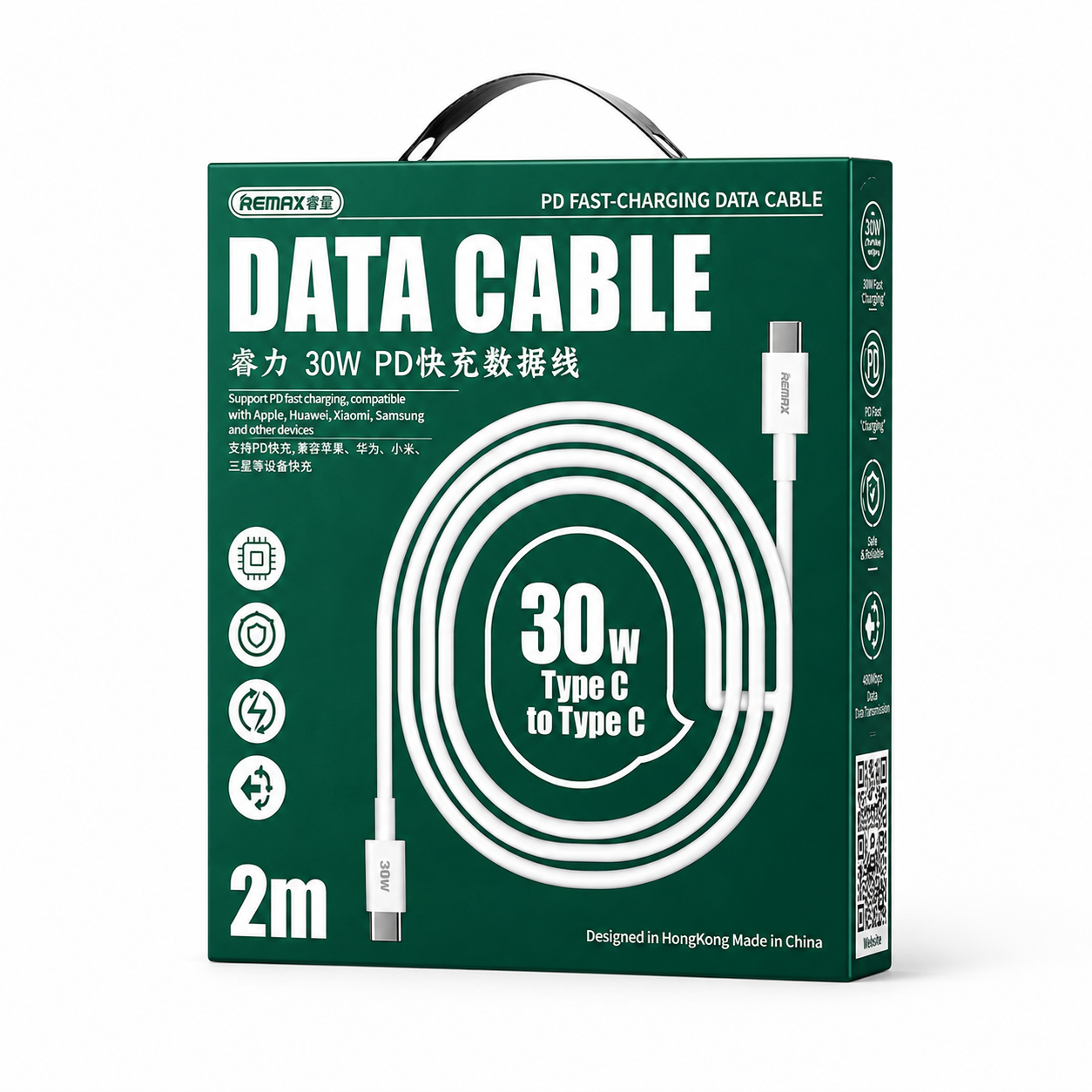 2M Charging Cable 30W (USB-C to C) RCC021