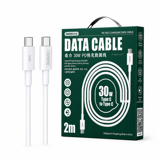 2M Charging Cable 30W (USB-C to C) RCC021