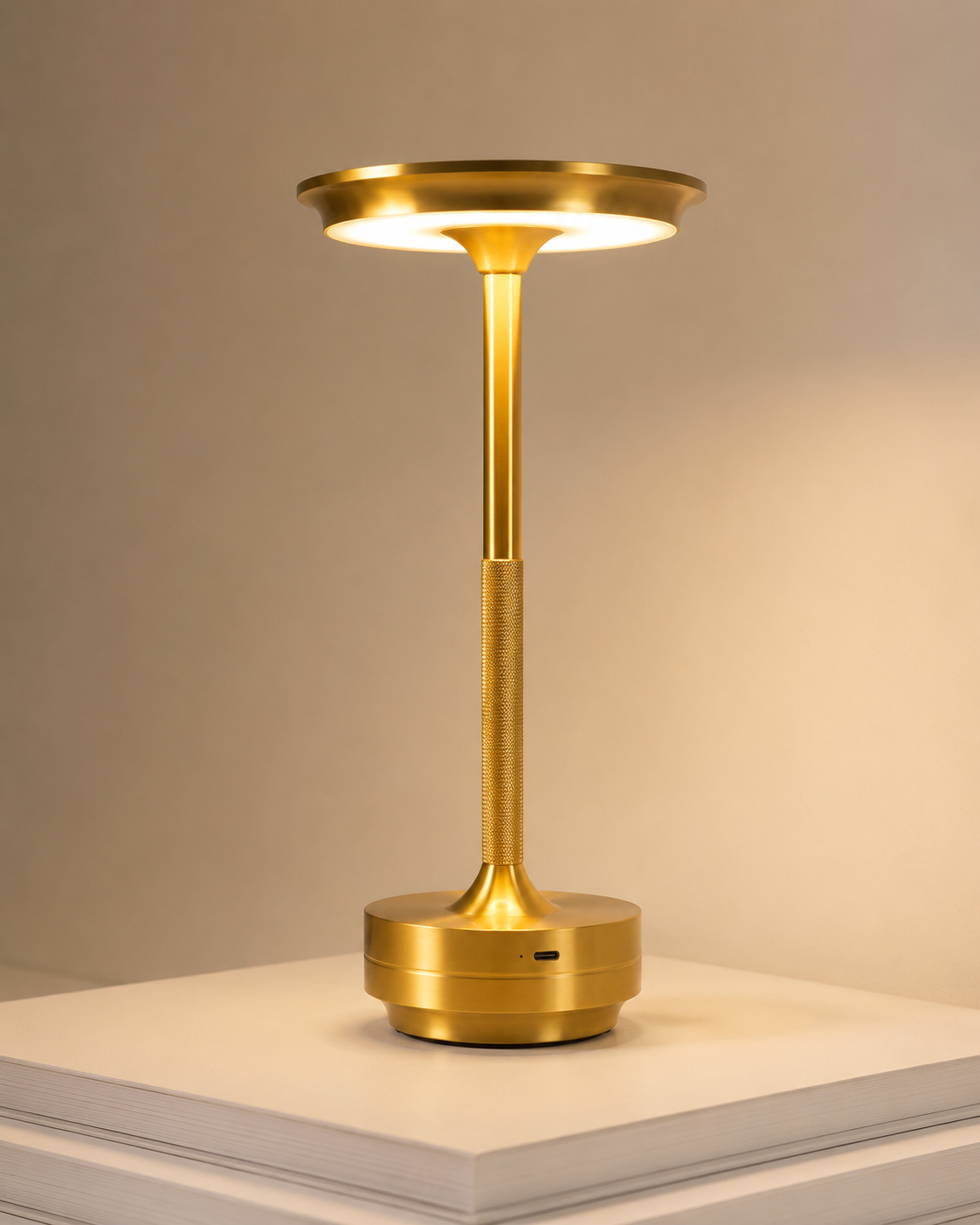 Gold Metal Touch Control LED Lamp