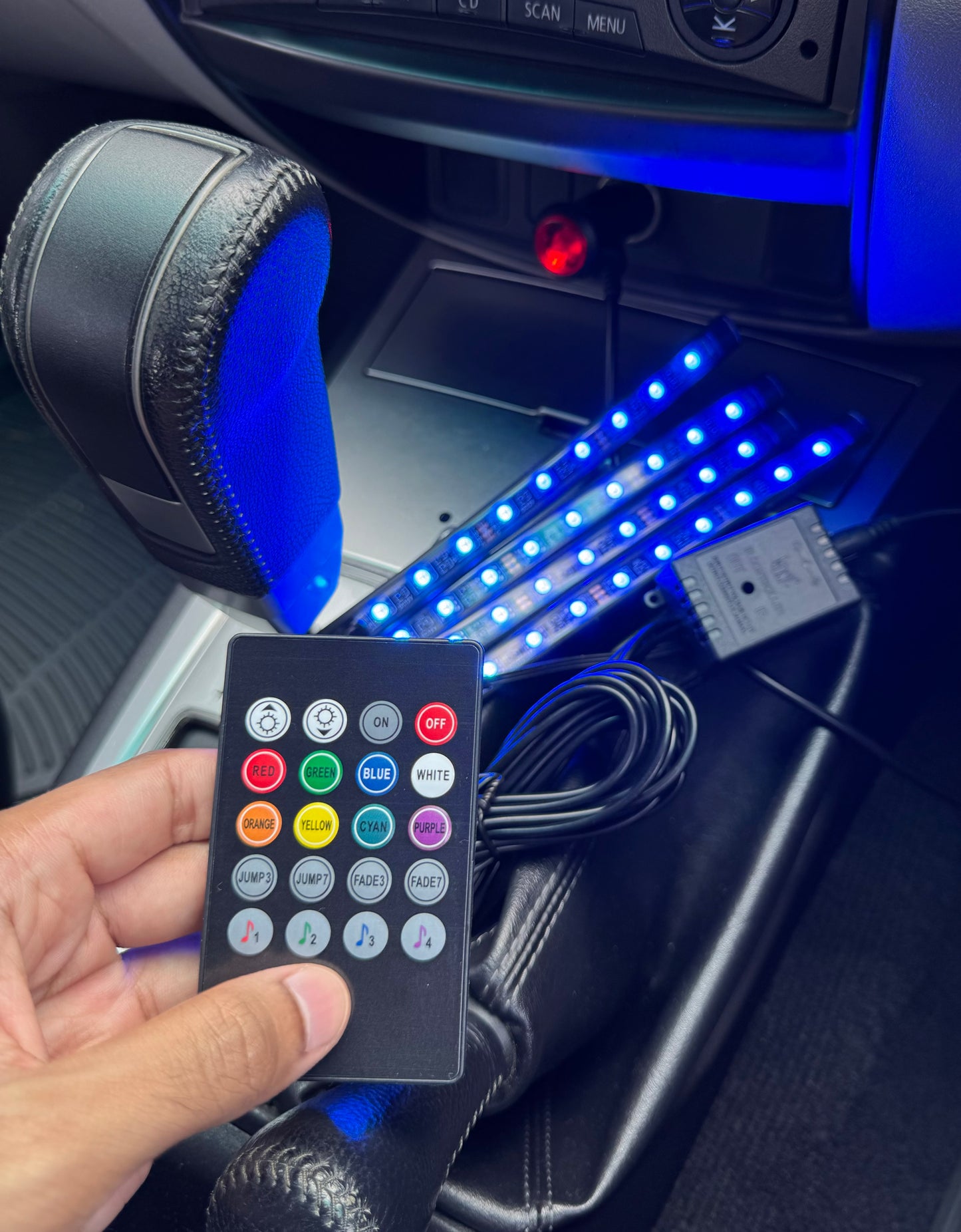 INTERIOR CAR RGB LED LIGHTS (with REMOTE CONTROL)