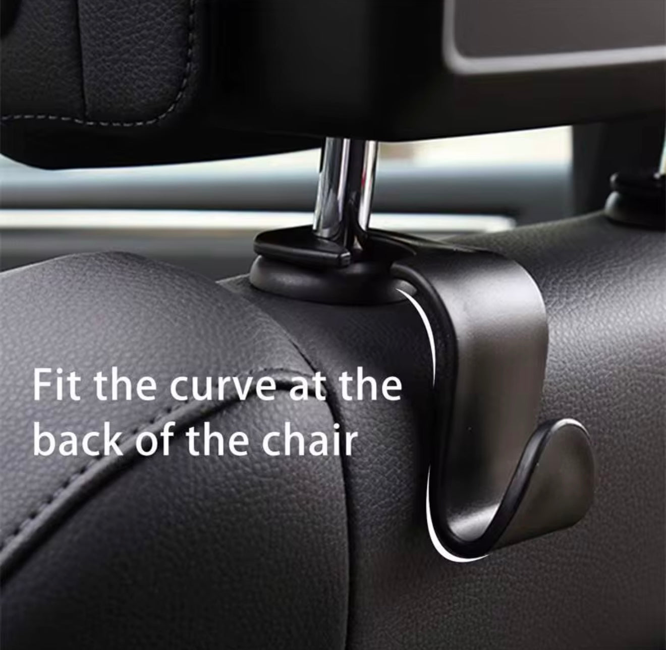 Bag/Holding Hooks for Car Headrest (4 Pack)
