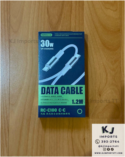 1.2M Braided Charging Cable 30W (USB-C to C) RCC100