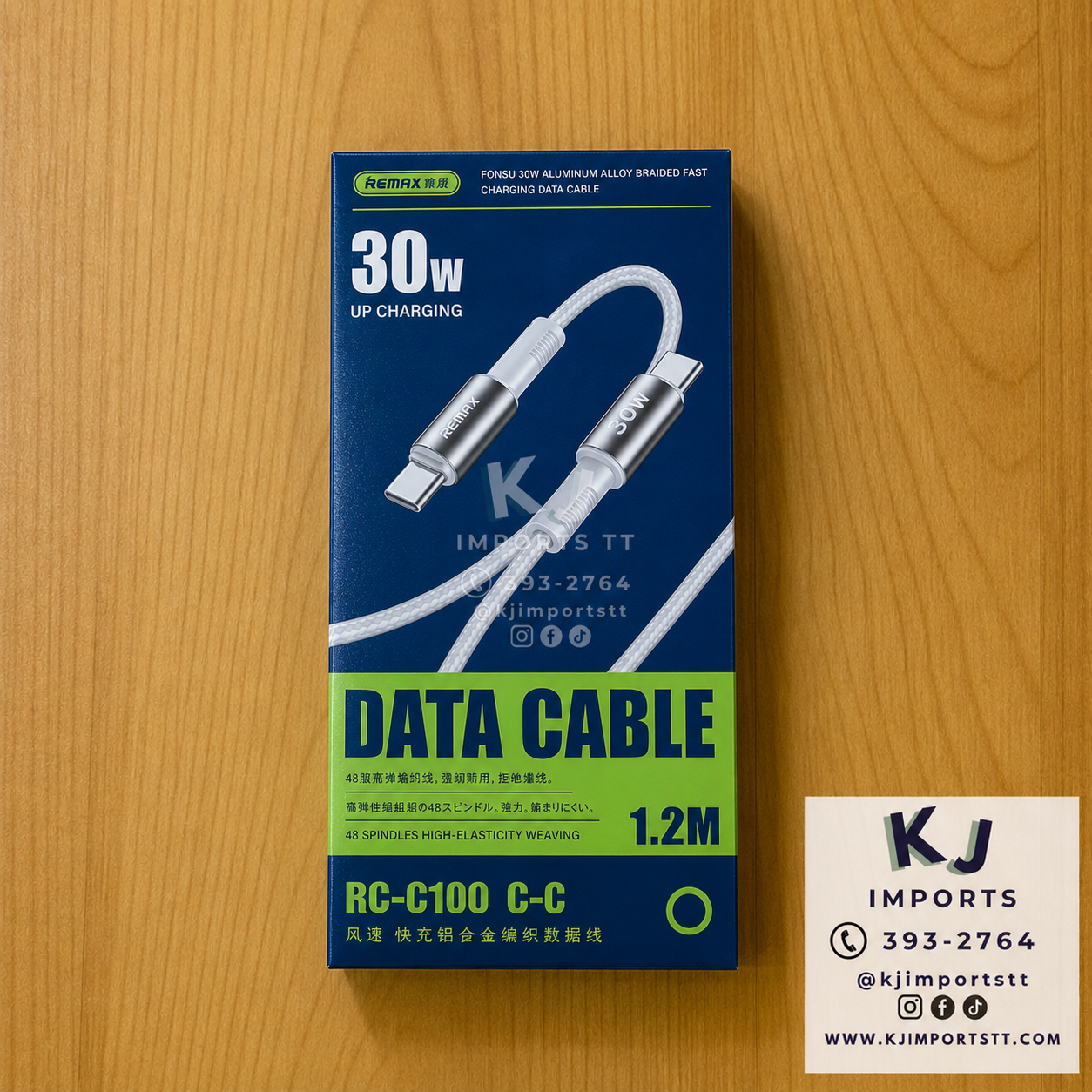 1.2M Braided Charging Cable 30W (USB-C to C) RCC100
